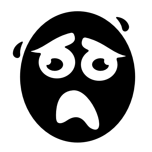 Puzzled sad emoticon face