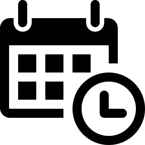 Calendar with a clock time tools