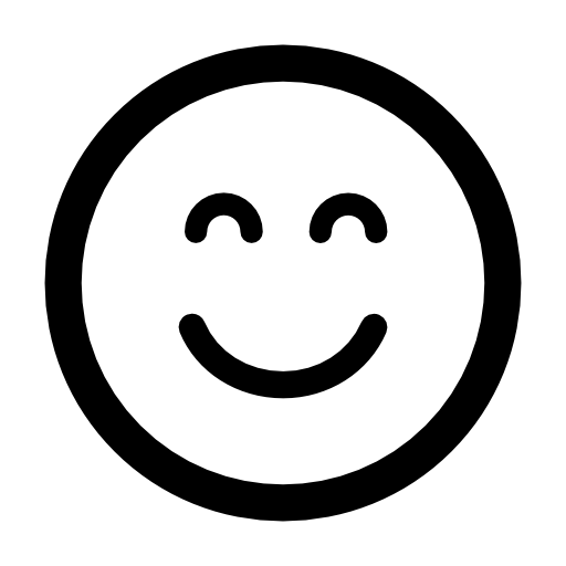 Emoticon square smiling face with closed eyes