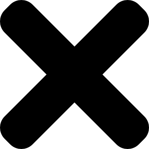 Close or cancel cross shape