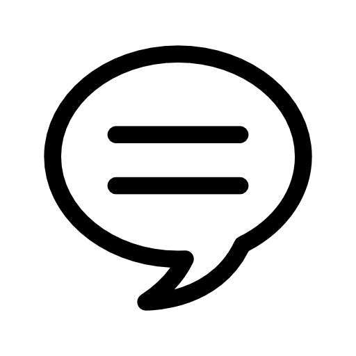 Message in a speech bubble