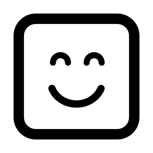 Emoticon square smiling face with closed eyes