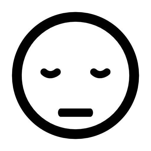 Sleepy emoticon square face