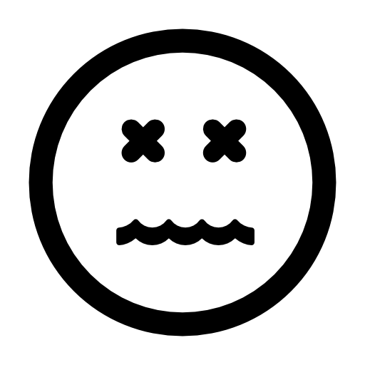 Annulled emoticon square face