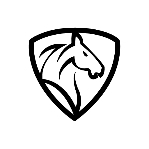 Horse head in a shield