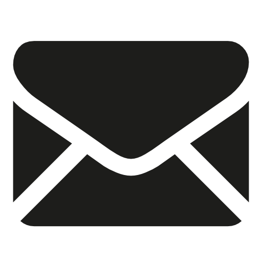 Black back closed envelope shape