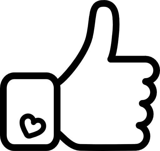 Facebook like hand symbol outline