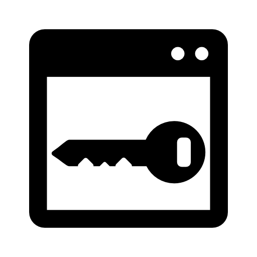 Blank window with key