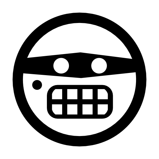 Emoticon criminal face with eyes mask