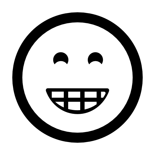 Smiling emoticon square face