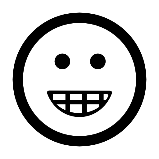 Emoticon smiling square face