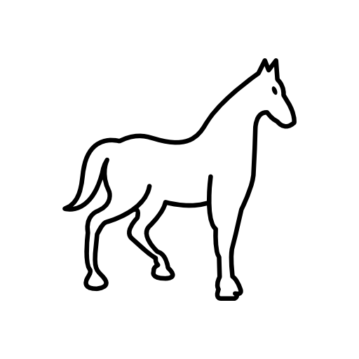 Quit race horse outline