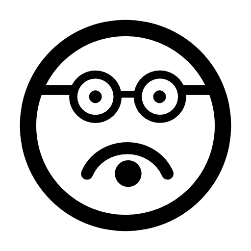 Intellectual emoticon square face