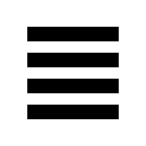 Text alignment justified option symbol for interface of four aligned lines of same size