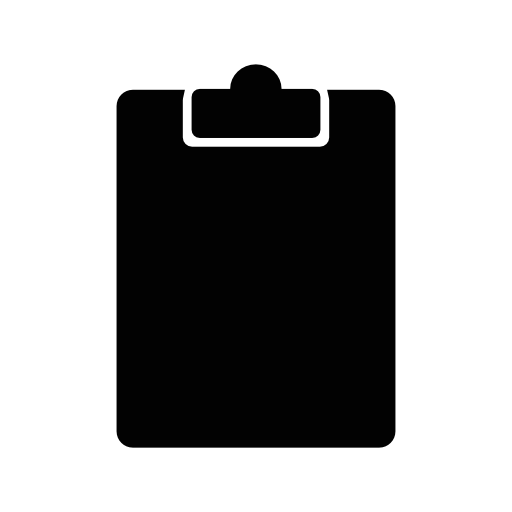 Clipboard empty in black