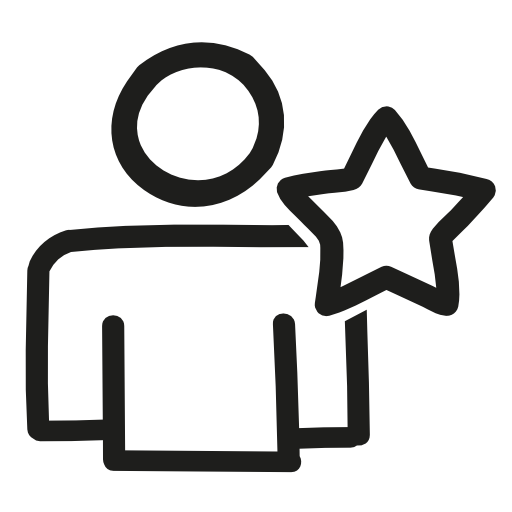 Favorite user hand drawn interface symbol