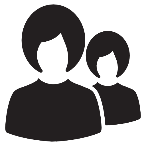 Silhouette of two women