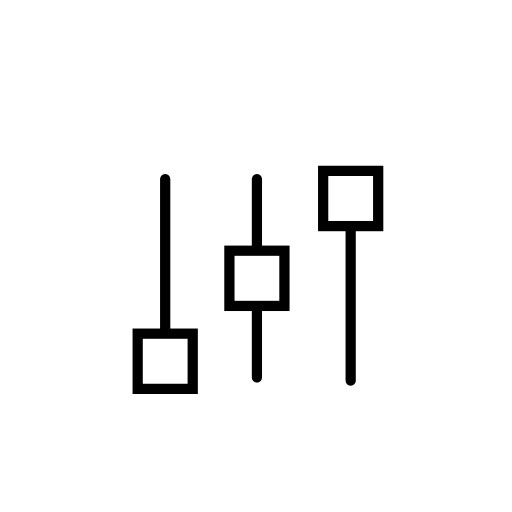 Control of levels, IOS 7 interface symbol