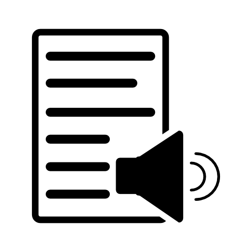 Document with speaker