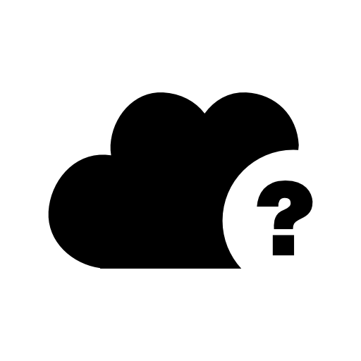 Cloud with question mark