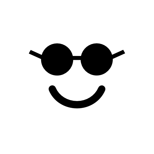 Emoticons square face with sunglasses