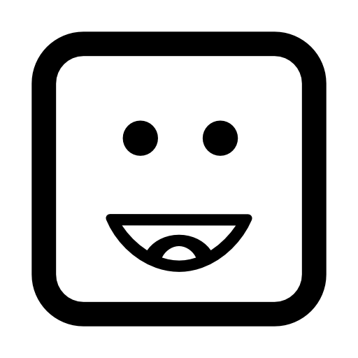 Happy smiling emoticon square face