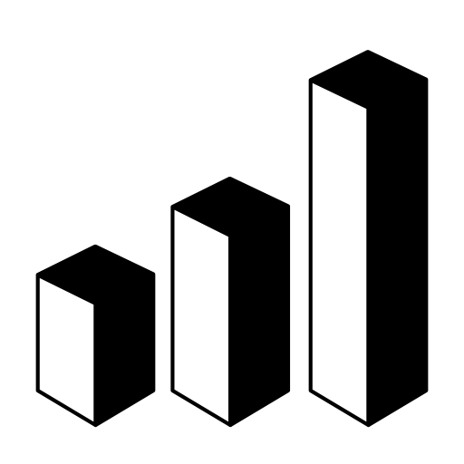 3d data analytics bars graphic