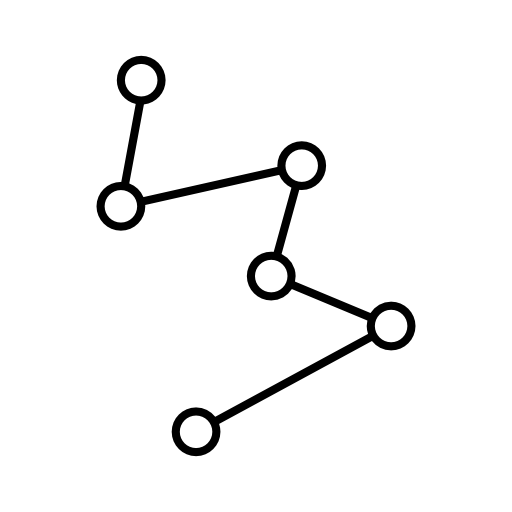 Nodes connections interface symbol of circles connected by lines