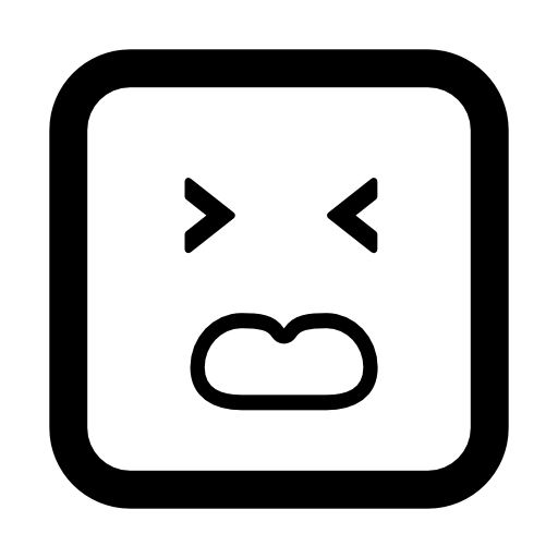 Disgusted emoticon square face