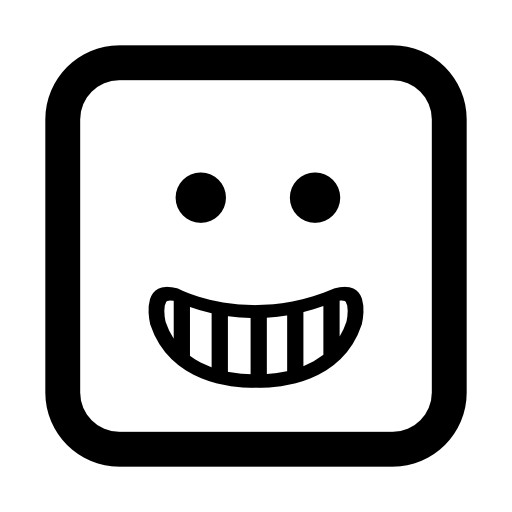 Happy smiling emoticon square face