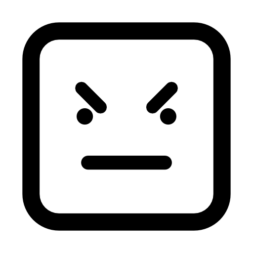 Bad emoticon square face