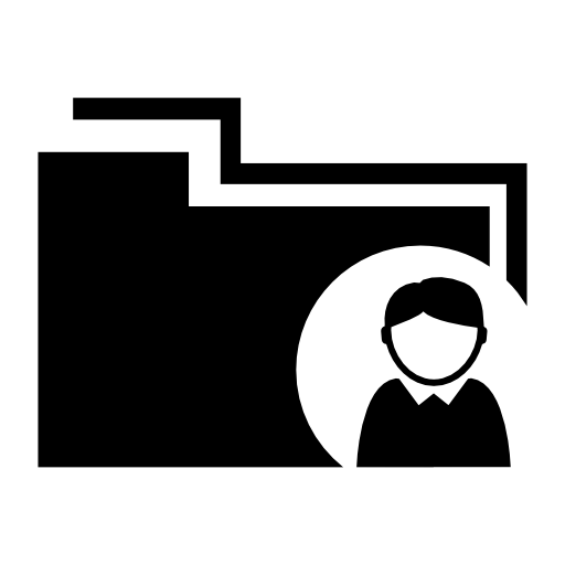 Staff data folder interface symbol