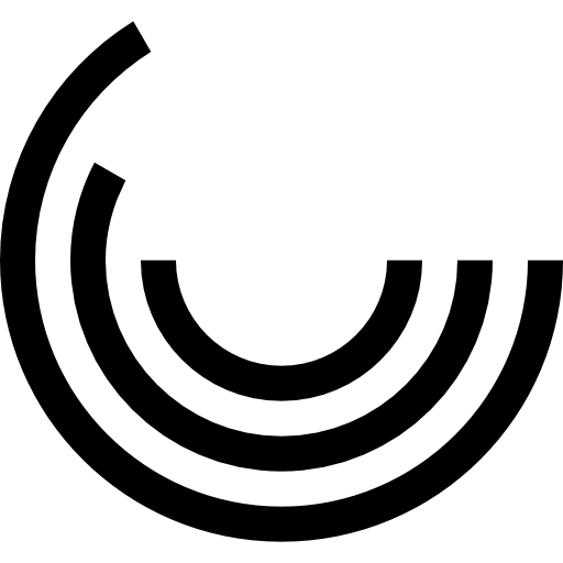 Pie chart of circular lines